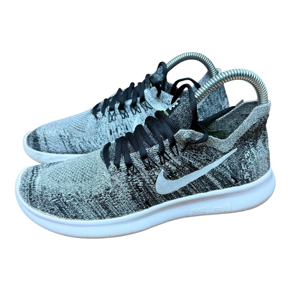 Nike Women's Black and Gray Running Shoes Nike Free Flyknit